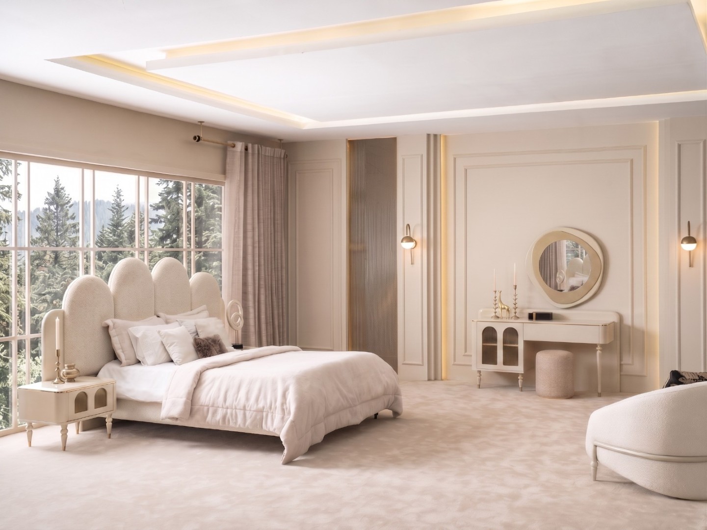 Granada Krem Yatak Odası