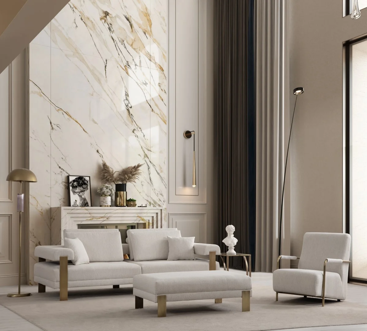 Deep Living Antik Koltuk Takımı 3