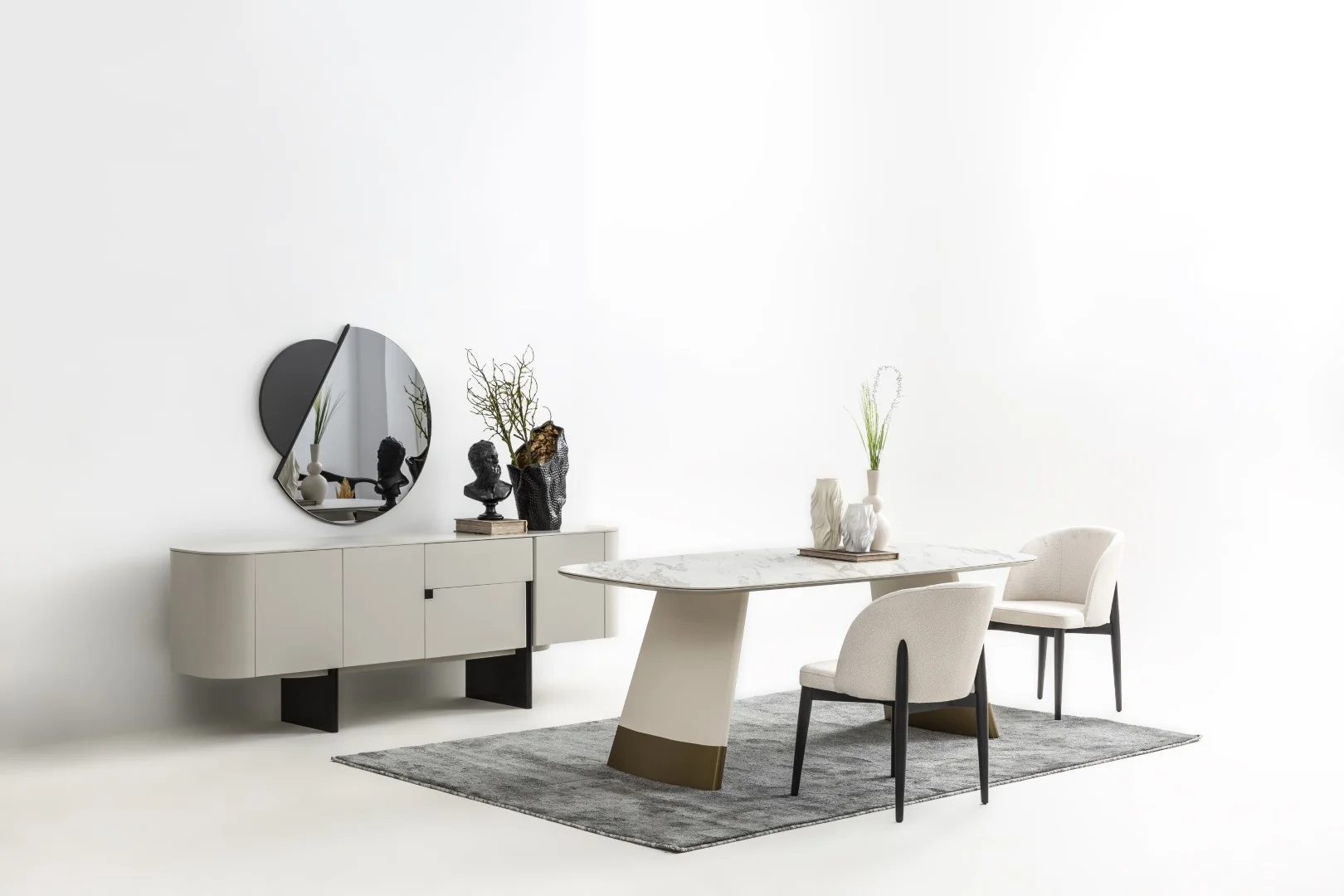 Delta Yemek Odası - Sis Gri 4