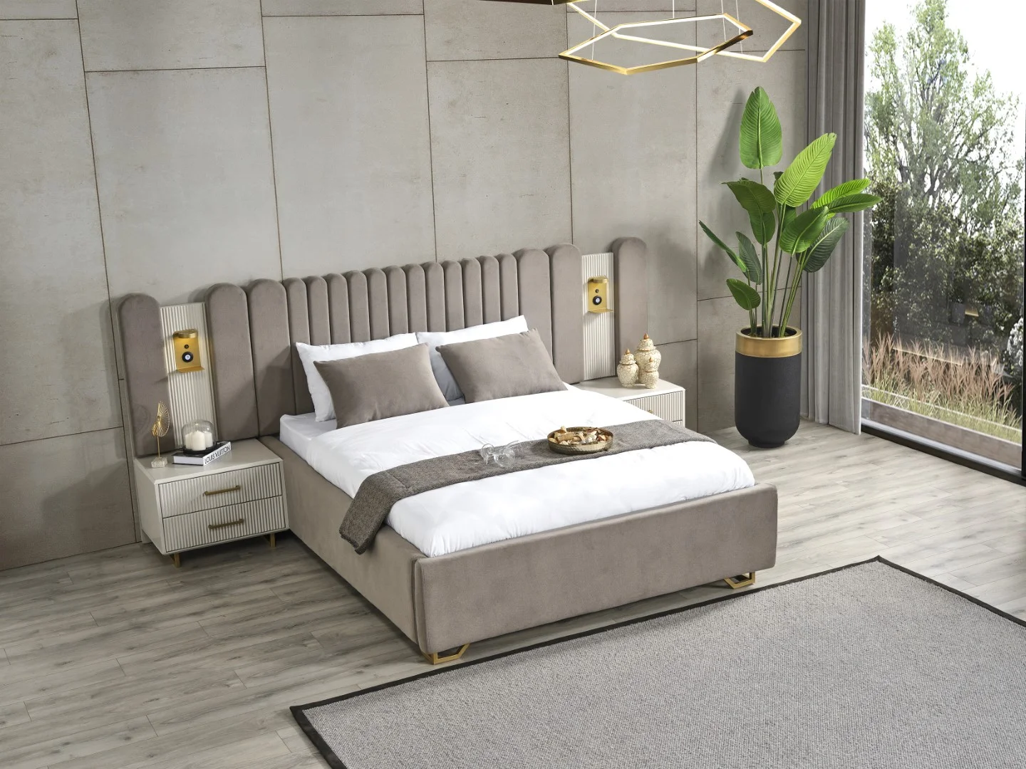 Gold Line Giyinme Dolabı & Yatak Odası 5