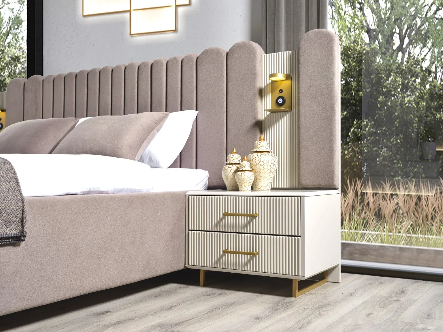 Gold Line Giyinme Dolabı & Yatak Odası 8
