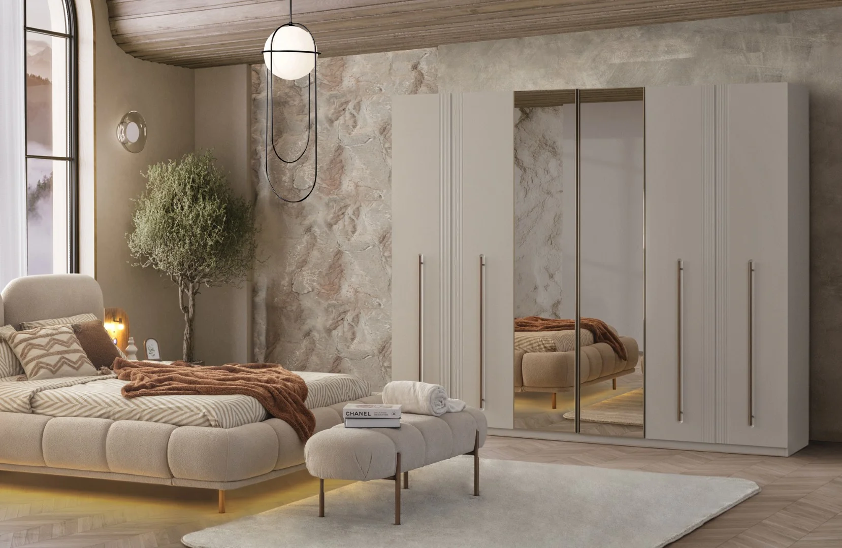 Lotus Yatak Odası & Giyinme Dolabı 4