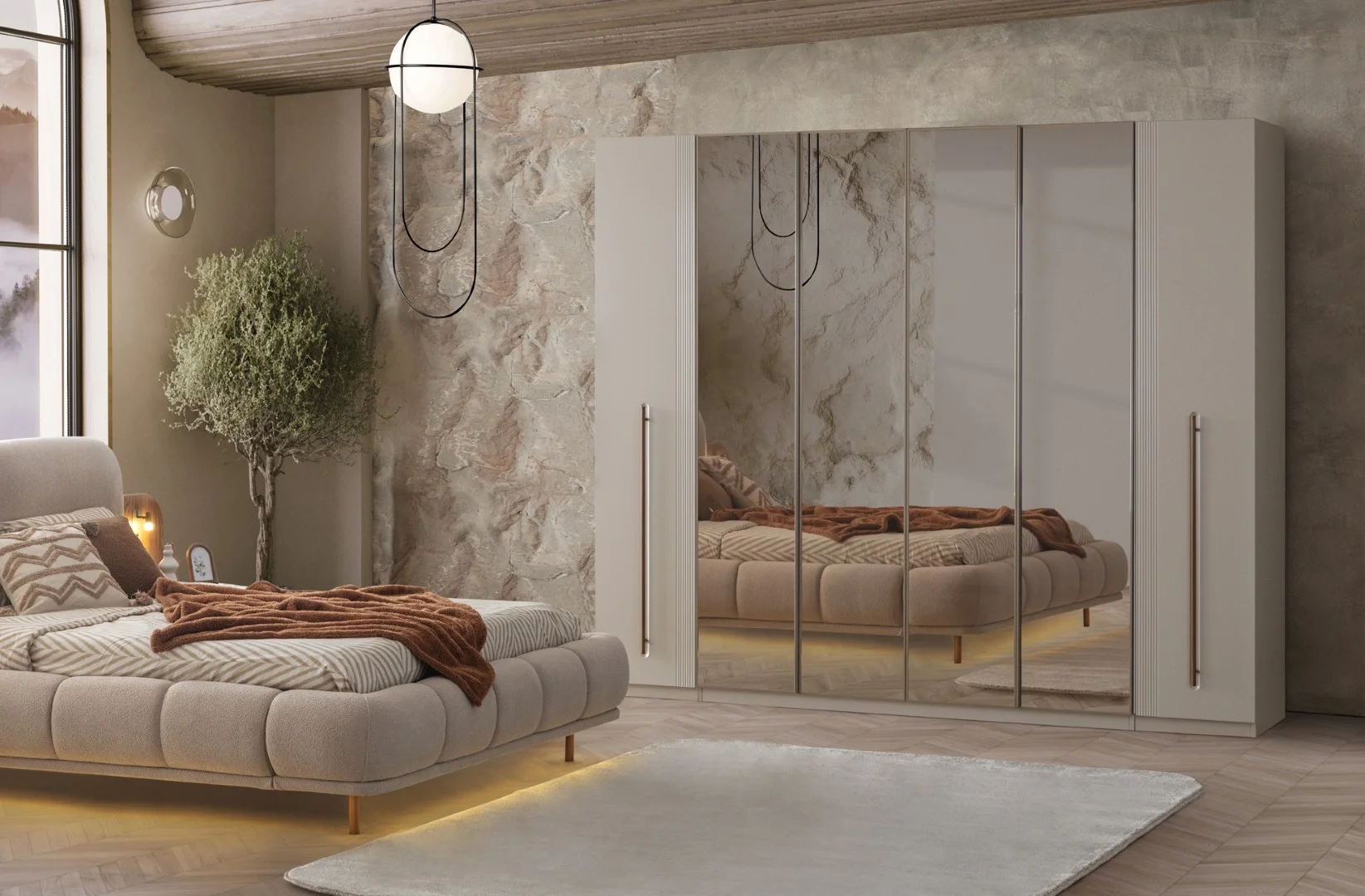 Lotus Yatak Odası & Giyinme Dolabı 5