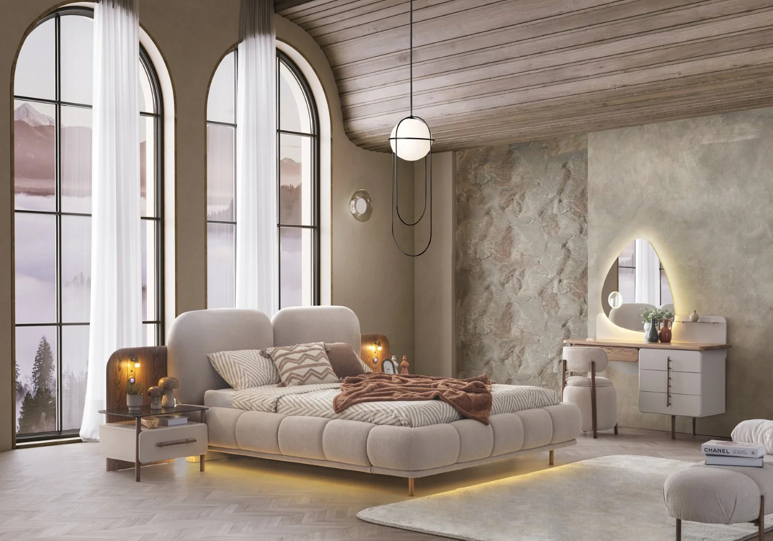 Lotus Yatak Odası & Giyinme Dolabı 8
