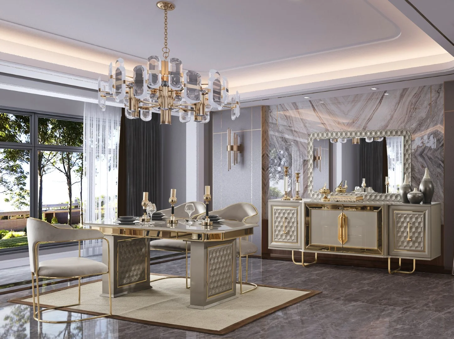 Lounge Kum Yemek Odası
