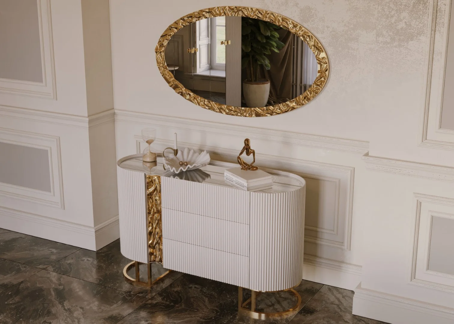 Lyon Luxury Yatak Odası - Krem 6