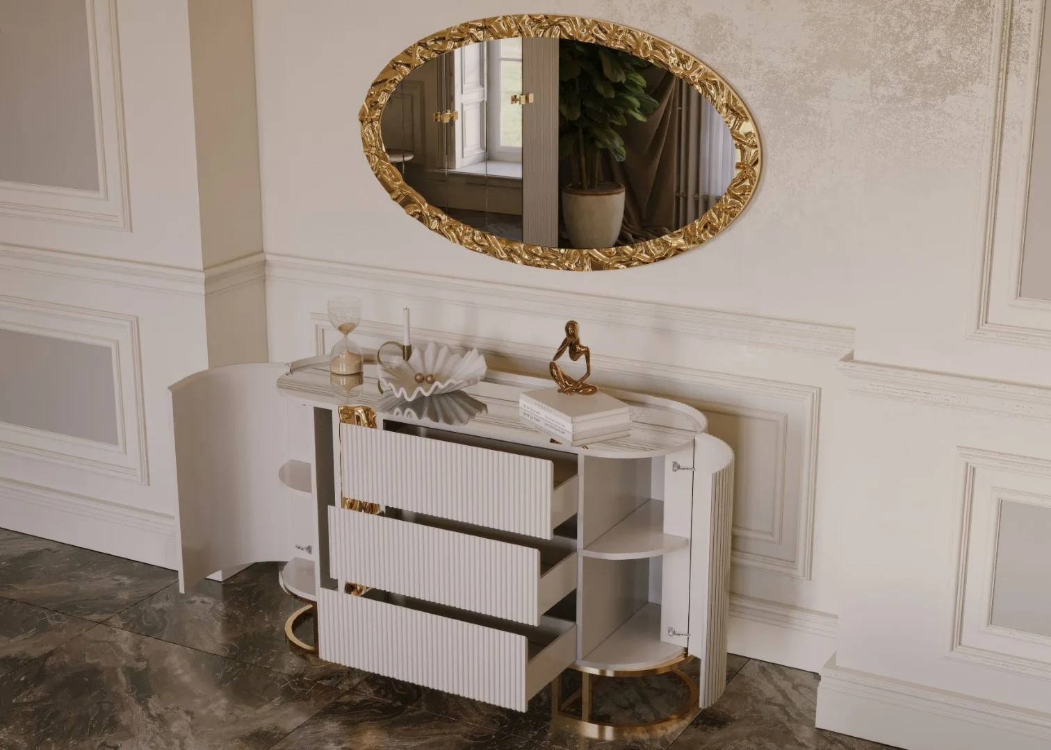 Lyon Luxury Yatak Odası - Krem 7