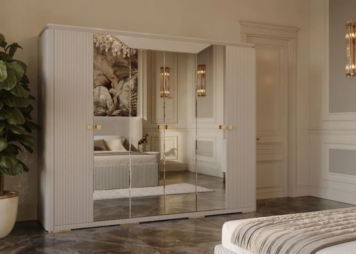 Lyon Luxury Yatak Odası - Krem 8
