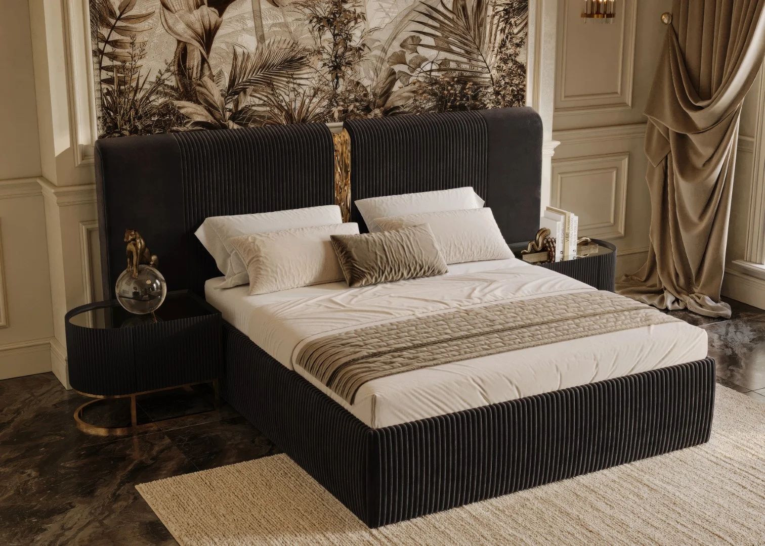 Lyon Luxury Yatak Odası - Siyah