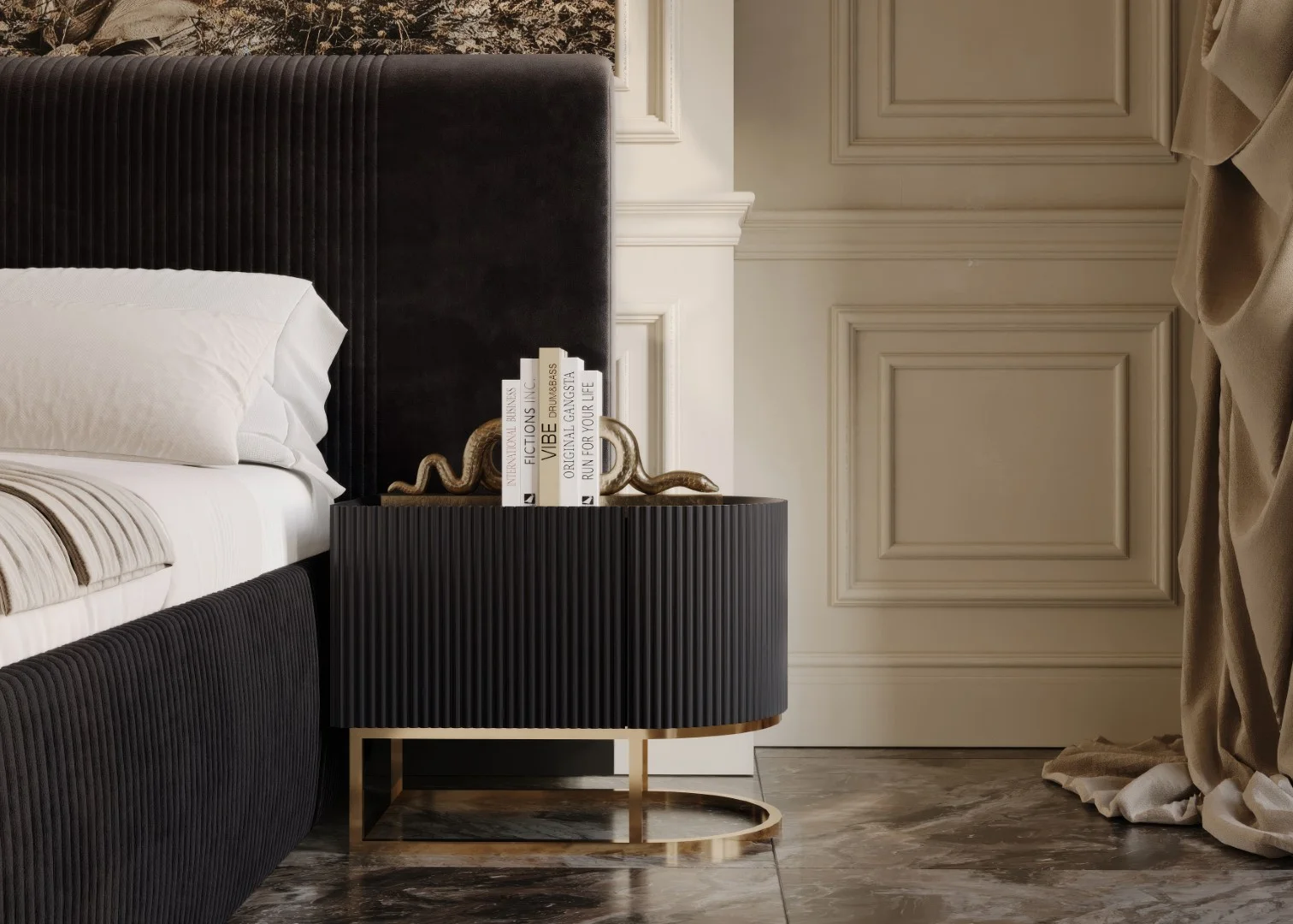 Lyon Luxury Yatak Odası - Siyah 4