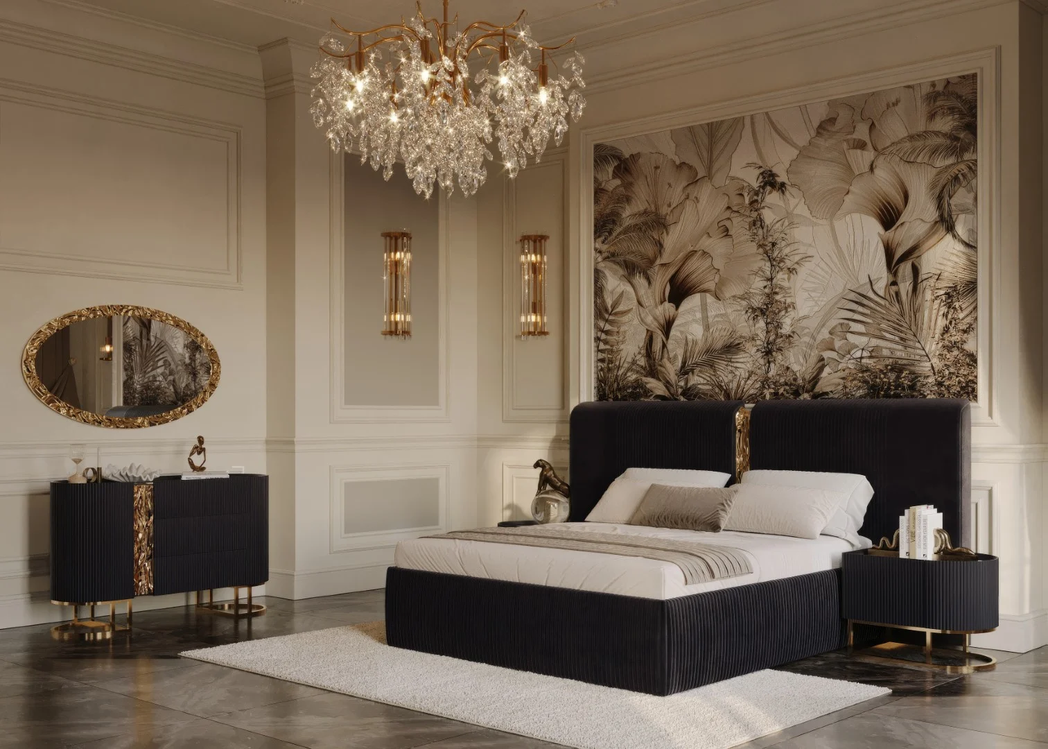 Lyon Luxury Yatak Odası - Siyah 5