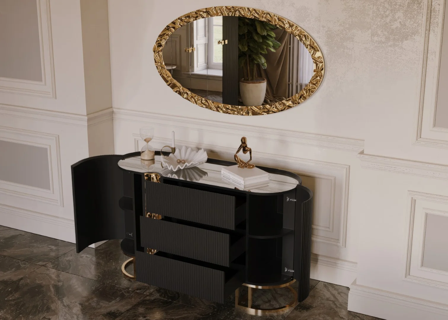 Lyon Luxury Yatak Odası - Siyah 7