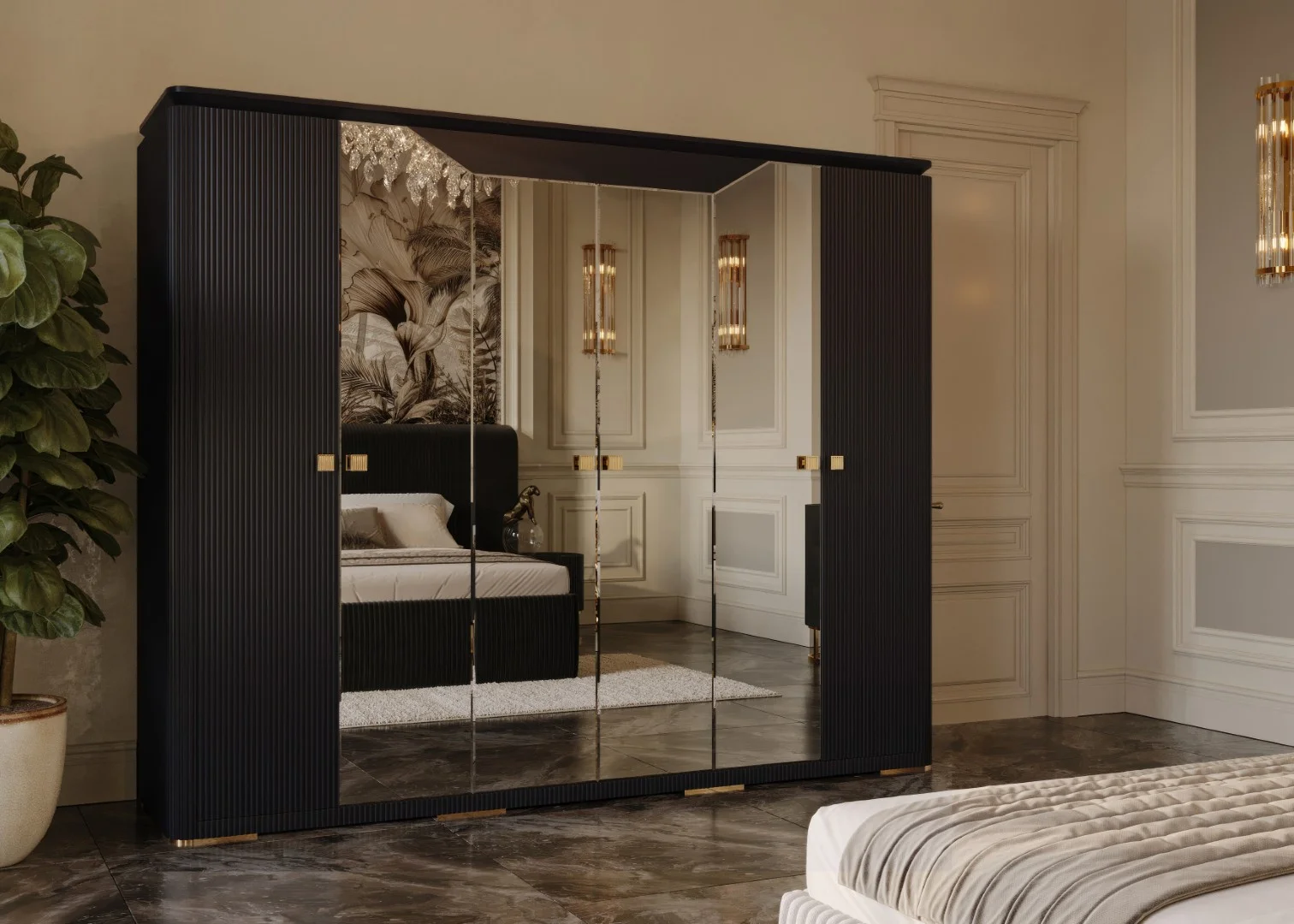 Lyon Luxury Yatak Odası - Siyah 8