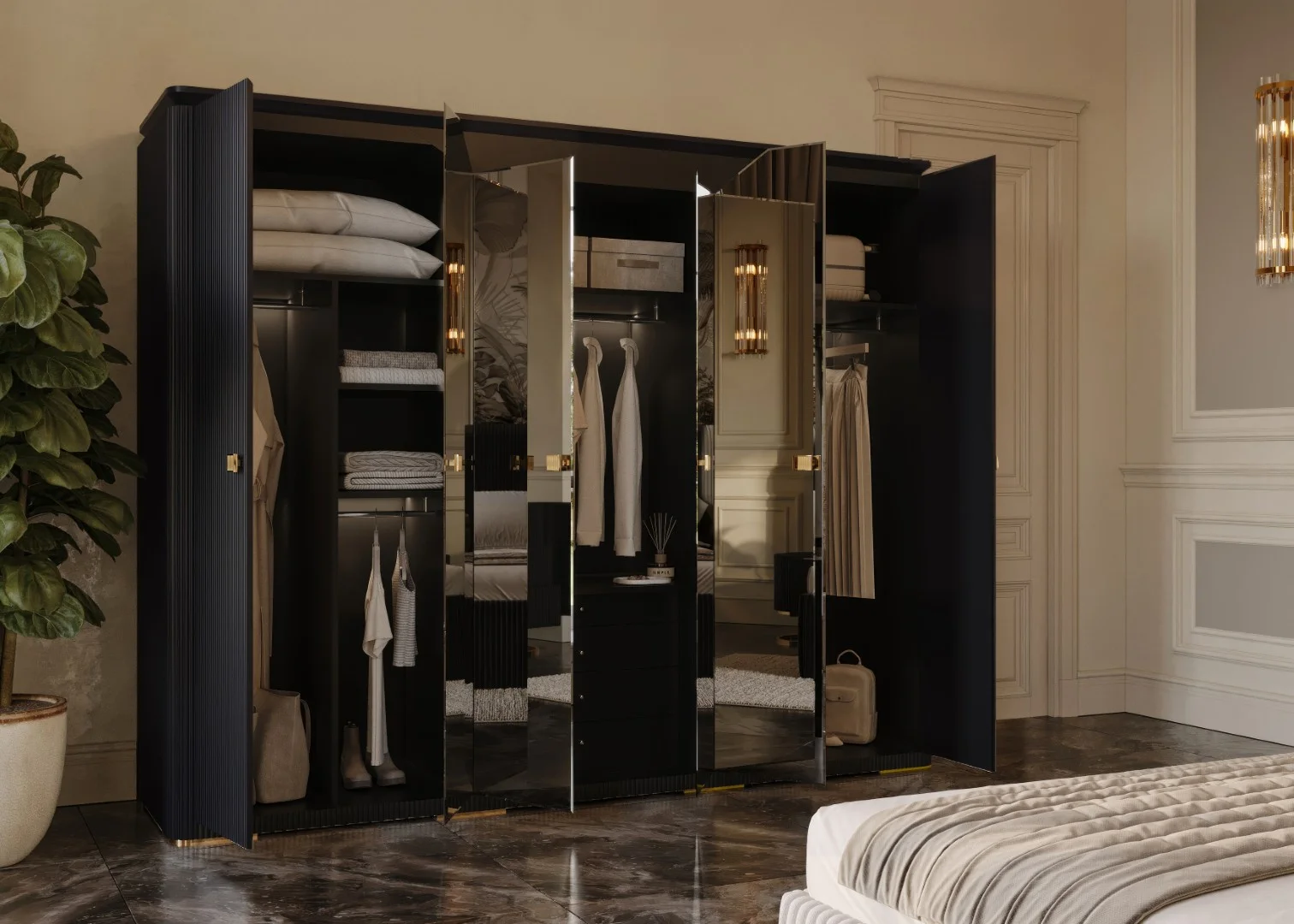 Lyon Luxury Yatak Odası - Siyah 9