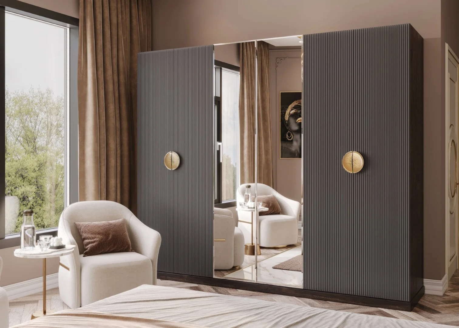 Madrid Luxury Yatak Odası - Gri 8