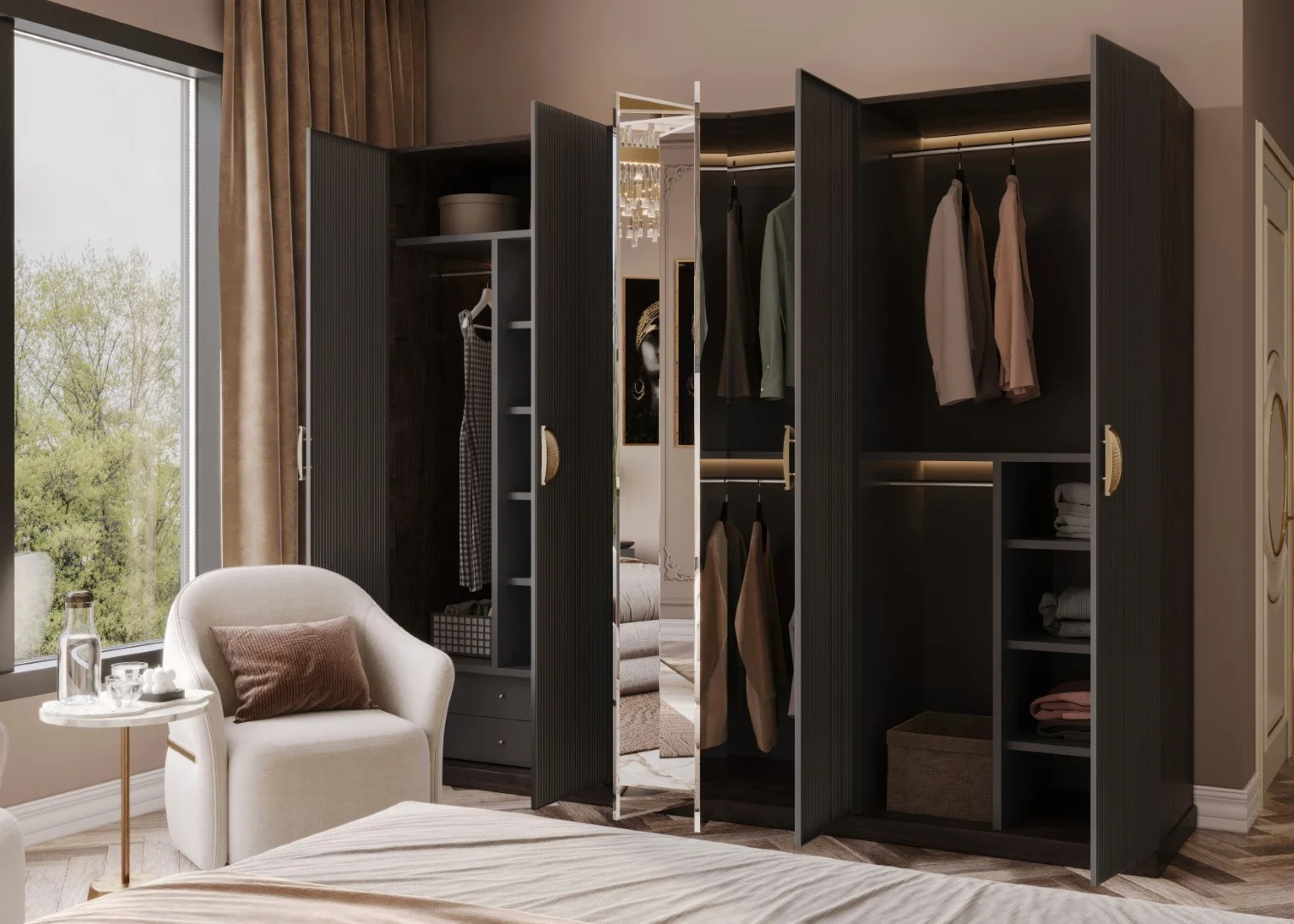 Madrid Luxury Yatak Odası - Gri 9