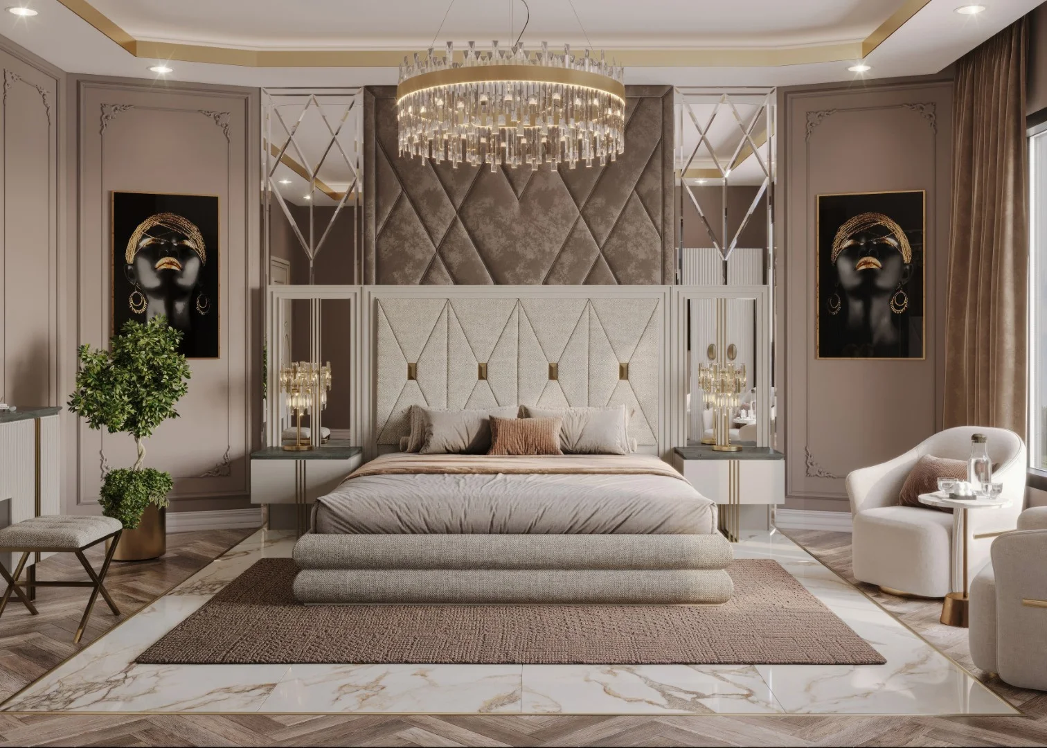 Madrid Luxury Yatak Odası - Krem