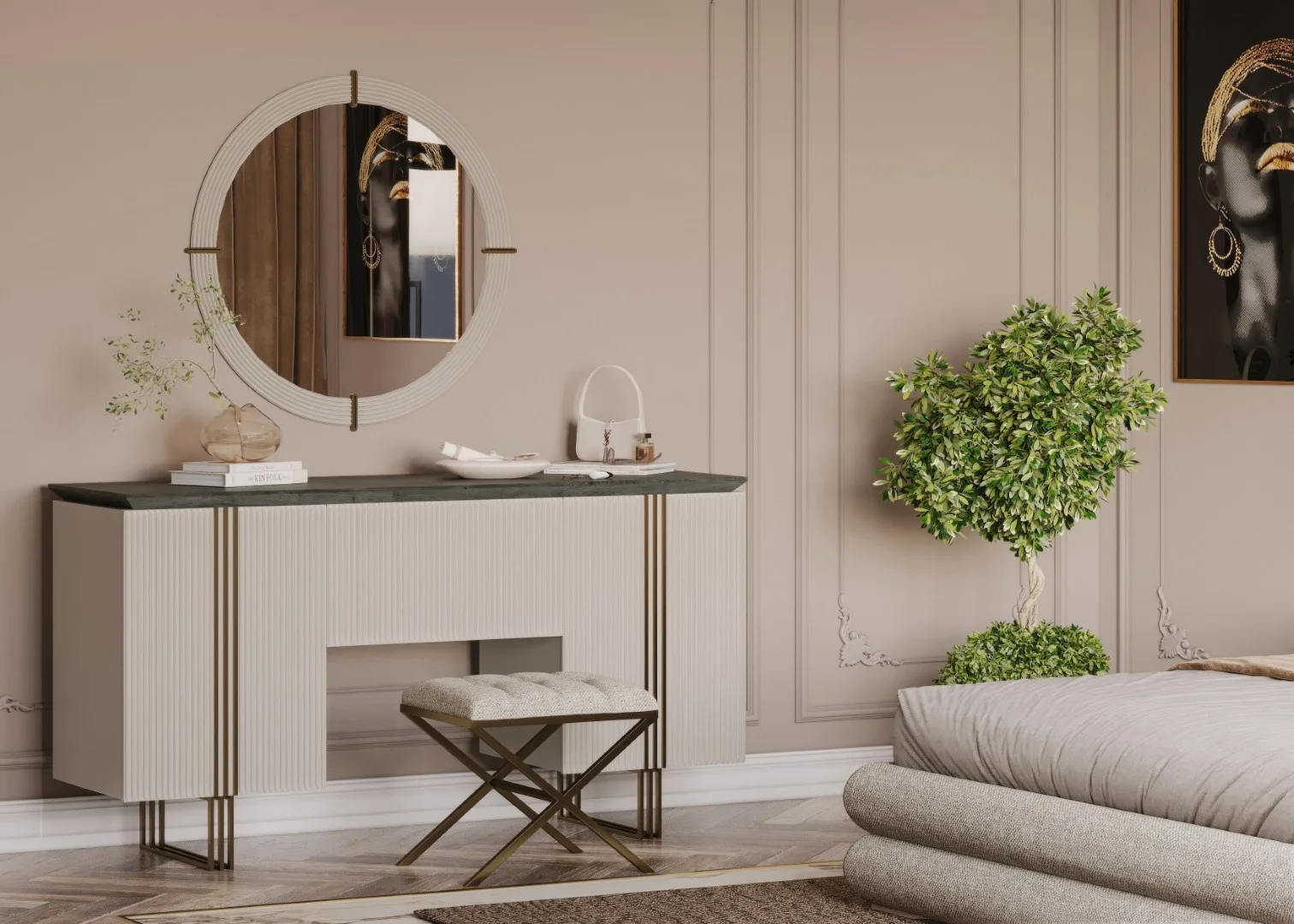 Madrid Luxury Yatak Odası - Krem 6