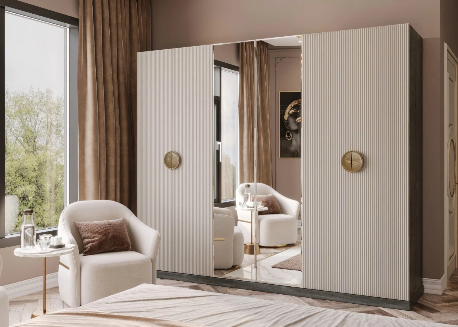 Madrid Luxury Yatak Odası - Krem 8