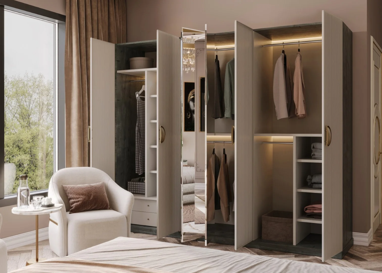 Madrid Luxury Yatak Odası - Krem 9
