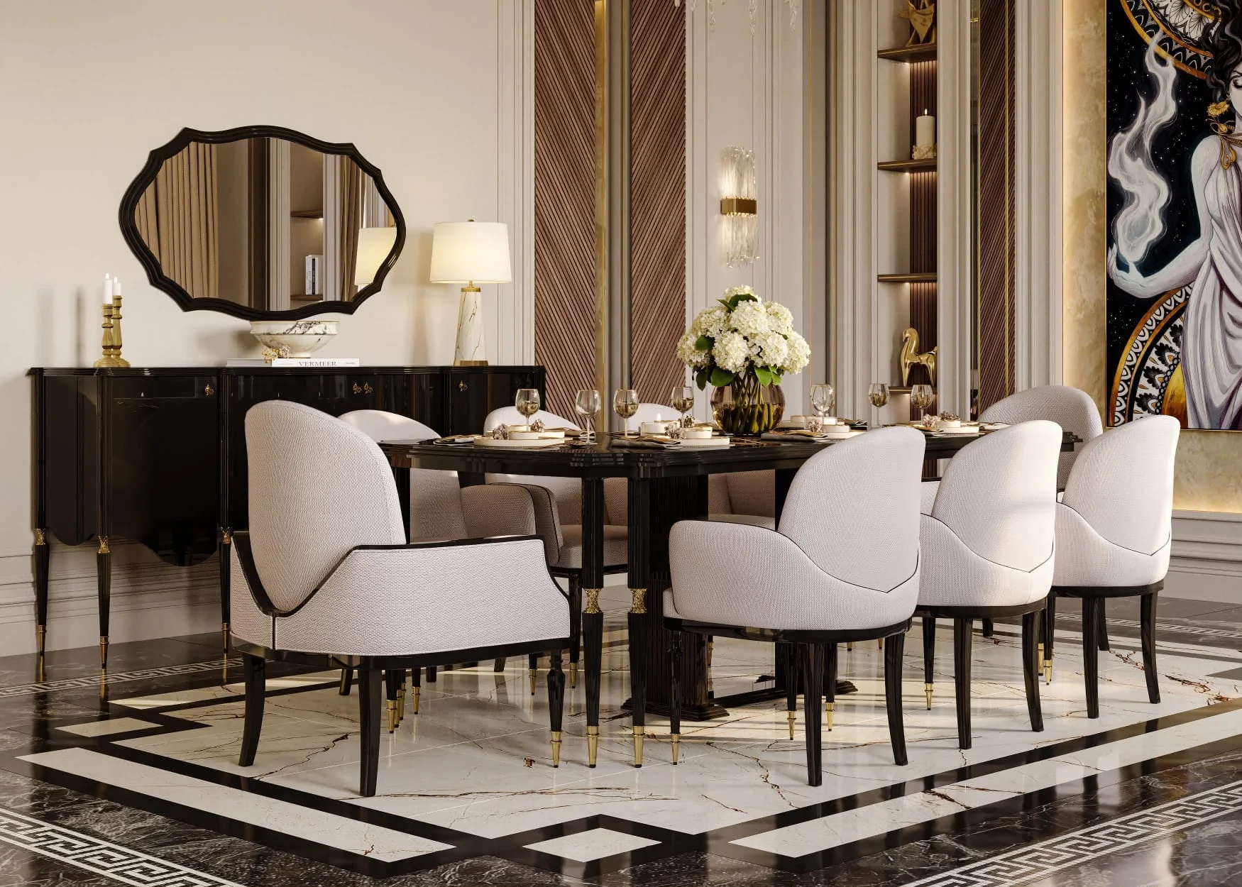 Monaco Siyah Yemek Odası