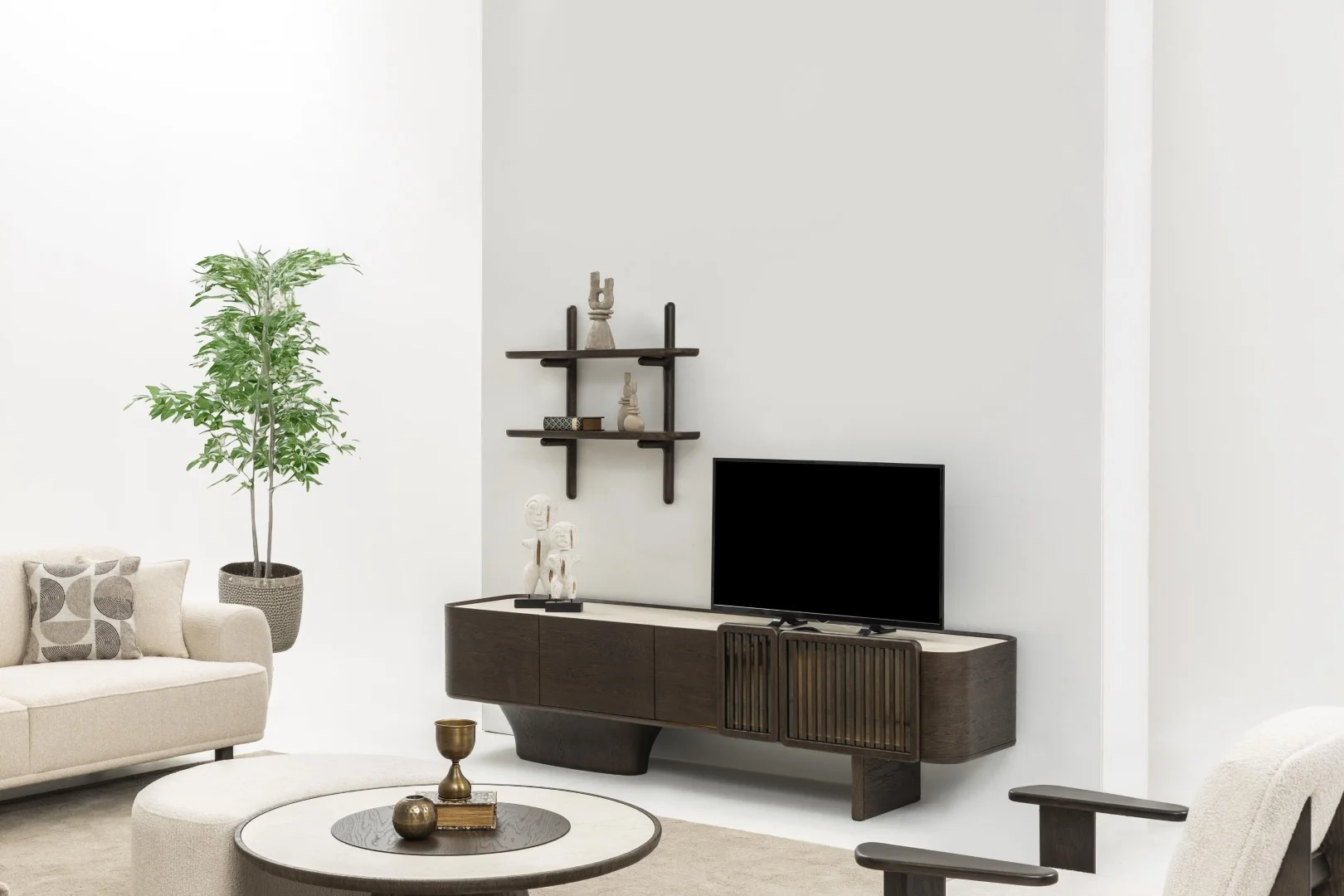 Natura Tv Ünitesi - Koyu Meşe