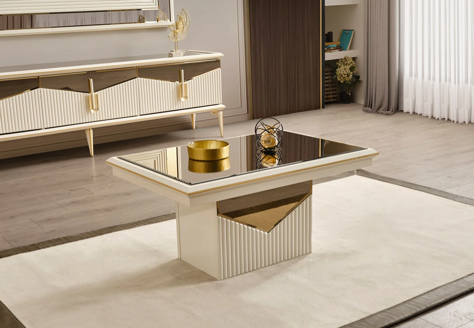 Side Gold Orta Sehpa
