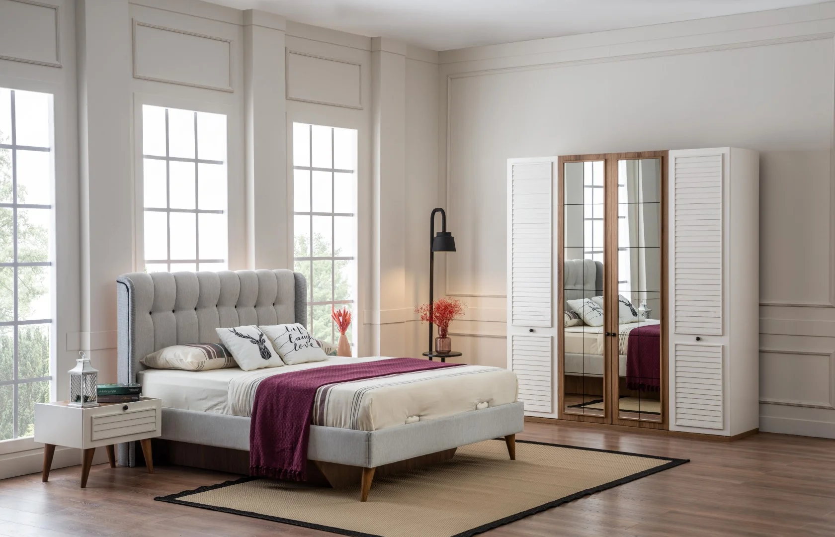 Verona Sedef Yatak Odası & Giyinme Dolabı 3