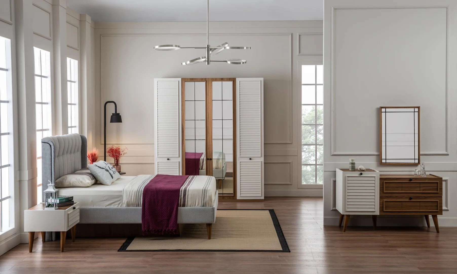 Verona Sedef Yatak Odası & Giyinme Dolabı 4